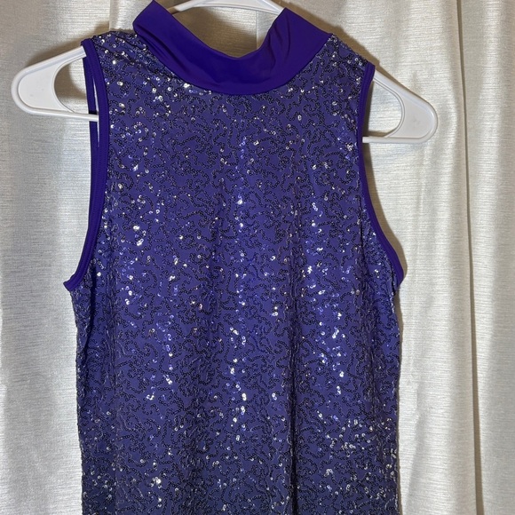 Balera Purple Blue Ombre Sequin Dance Dress Costume - Picture 4 of 12